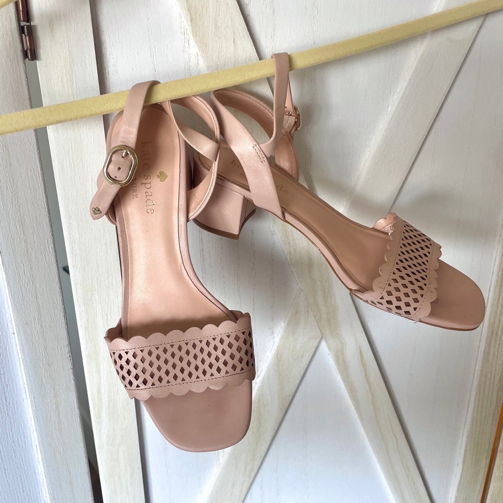 Kate Spade pink block heel sandals
